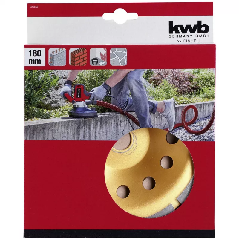 Disco de corte diamantado 180 mm para amoladora de pared y hormigón EINHELL TE‑DW 180