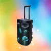 Altavoz de karaoke Bluetooth portátil MANTA SPK0803B140 140W, a batería, MIC/USB/microSD, FM, ecualizador, ruedas