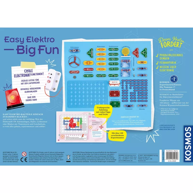Kosmos Easy Elektro - Big Fun, kit de electrónica, electricidad, 8 años, multicolor