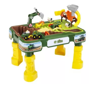 Mesa de arena y agua KLEIN Theo Klein 3948 — mesa de juego de exterior, verde/amarillo, para niños a partir de 1,5 años