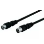 Wentronic Goobay cable de conexión de antena, negro, 0,5 m - conector macho IEC/coaxial conector hembra IEC/coaxial (11509)