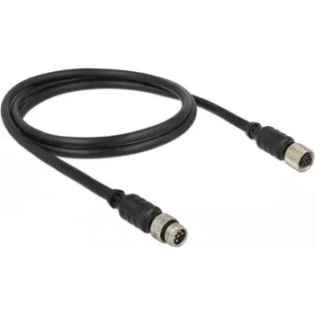 Cable de sensor/actuador DeLOCK 12690 1 m M8 negro