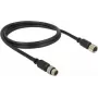 Cable de sensor/actuador DeLOCK 12690 1 m M8 negro