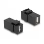 DeLOCK módulo Keystone USB 2.0 A conector hembra a USB 2.0 A conector hembra negro