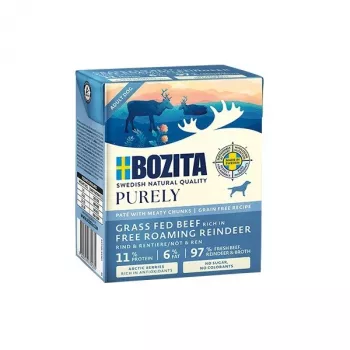 BOZITA Purely Paté Duoprotein ternera y reno - comida húmeda para perros - 370 g