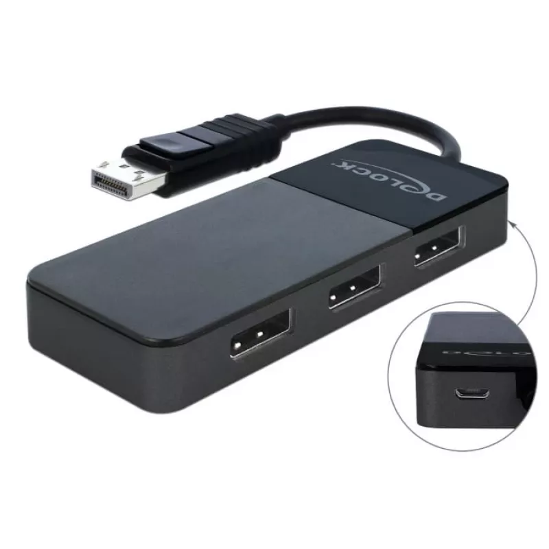 Divisor de vídeo DeLOCK 87737 DisplayPort 3x DisplayPort