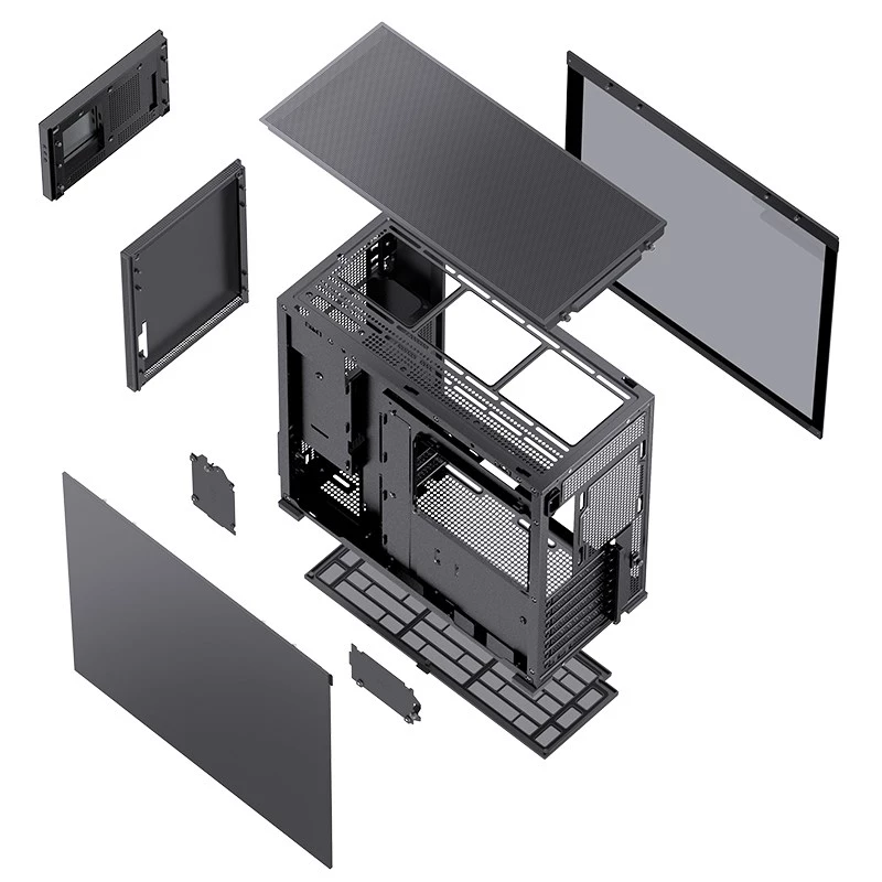 Carcasa de PC Jonsbo D41 MESH Midi Tower negra