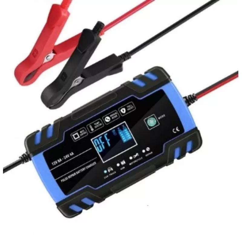 Extralink | Cargador automático | para batería 12/24V 8A azul