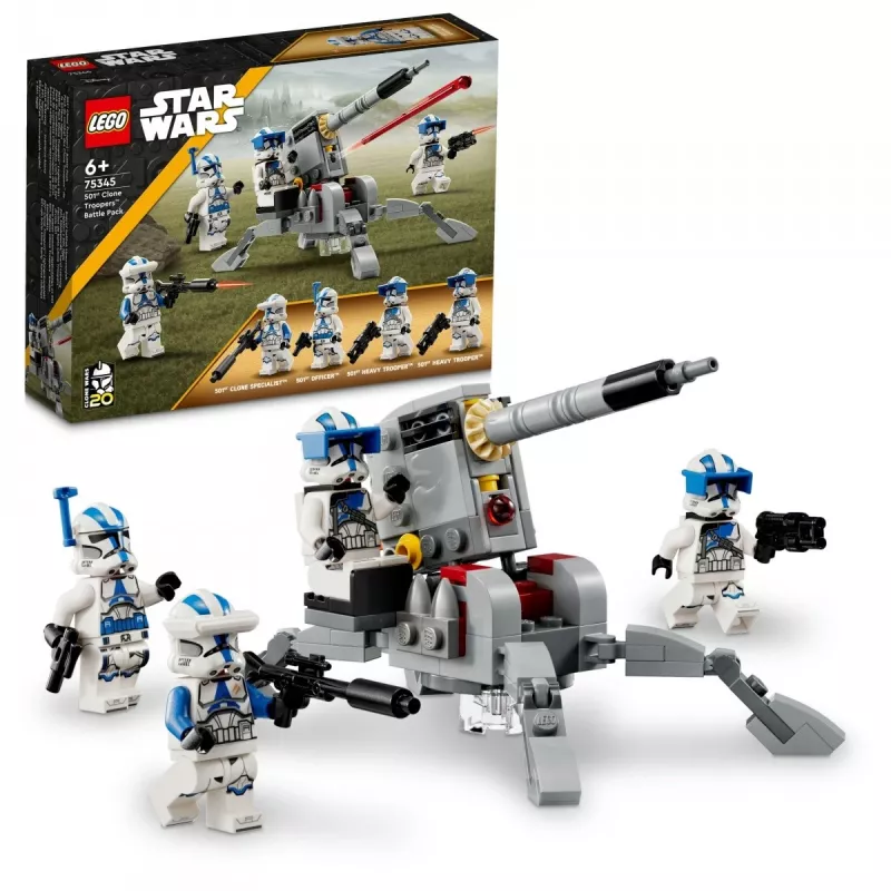 LEGO 75345 Star Wars Pack de batalla Soldados clon de la 501.ª juego de construcción