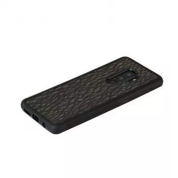 Funda para smartphone Man and Wood para Galaxy S9 Plus — carbon negro