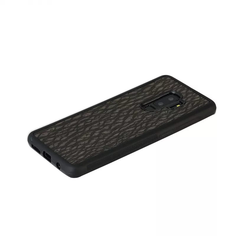 Funda para smartphone Man and Wood para Galaxy S9 Plus — carbon negro