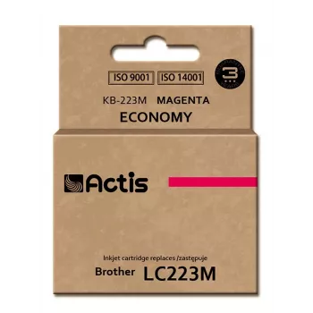 Cartucho de tinta ACTIS KB-223M compatible con Brother LC223M, magenta, a base de colorante 10 ml, rendimiento estándar, pack individual