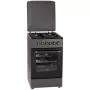 Cocina de gas/eléctrica MPM MPM-56-KRM-13, 4 zonas de cocción, horno eléctrico 58 L, mandos giratorios mecánicos, negra