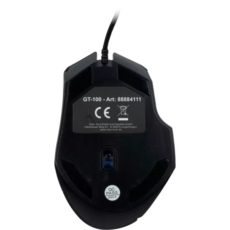 Inter-Tech GT-100 RGB Ratón derecho USB Type-A óptico 6400 DPI (88884111)