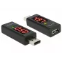 DeLOCK 65569 Adaptador probador de tensión y corriente USB 2.0, negro
