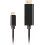 Cable LANBERG USB-C macho -> DisplayPort macho 0,5 m 4K 60Hz negro