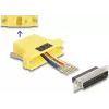 DeLOCK 67116 Kit de montaje D-Sub de 25 pines macho a RJ45 hembra, amarillo