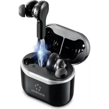 Auriculares y headset Renkforce RF-4599066 inalámbricos in-ear llamadas/música Bluetooth negro (RF-4599066)
