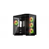 Krux Empero KRXD010 caja de PC Midi Tower, ATX, cristal templado, 4 ventiladores ARGB de 120 mm, negra - GPU hasta 420 mm, disipador de CPU hasta 155 mm, 2x 3,5" + 3x 2,5" bahías