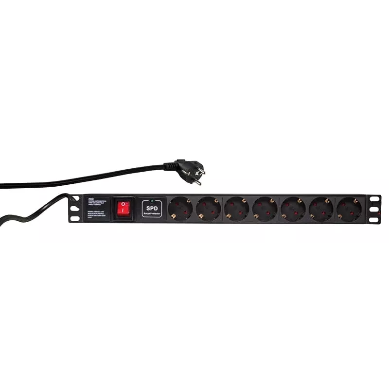 Protección contra sobretensiones LogiLink PDU7C01 negro 7 salidas de CA 230 V 2 m