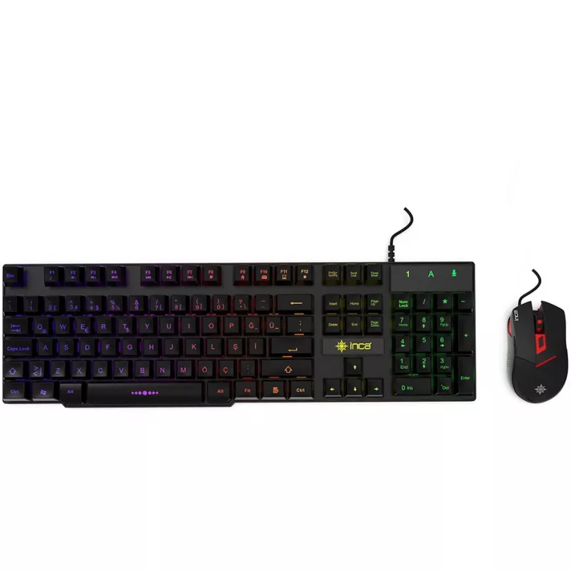 Cian Technology GmbH Cian INCA RAINBOW EFFECT MECHANICAL FEEL GAMING teclado y ratón SET