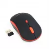GEMBIRD ratón óptico inalámbrico MUSW-4B-03-R 1600 DPI nano USB negro-rojo