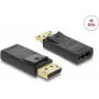Adaptador DELOCK DisplayPort 1.2 activo a HDMI 4K HDR, cable de una pieza alimentado por USB