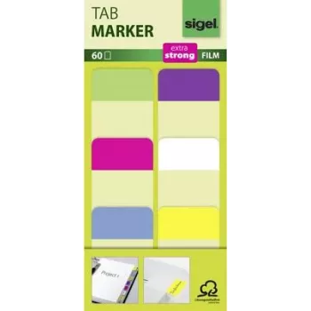 Set de rotuladores Sigel HN203 — 60 uds.: verde, amarillo, rosa, azul, violeta, blanco