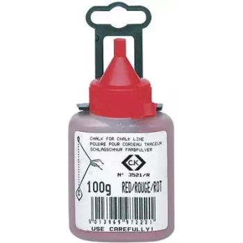 Tiza en polvo c.k tools T3521R 100 — tiza de marcado roja, 100 g