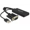 Cable DeLOCK 0,25 m VGA+USB2.0-A/HDMI
