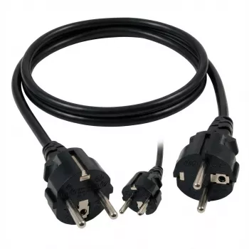 EFB-Elektronik cable de alimentación con enchufe schuko 90° - C13 90°, negro, 3,0 m, 3 x 1,00 mm² Fabricante: EFB Elektronik (EK535.3)