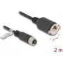 Cable de red DeLOCK M12 A-codificado 8 polos conector hembra a conector hembra RJ45 Cat5e 2 m negro