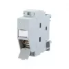 Metz Connect REGplus IP20 C6A Módulo 180°M - Toma de conexión DIN para montaje en carril DIN - RJ-45 - Gris claro (130B117003-E)