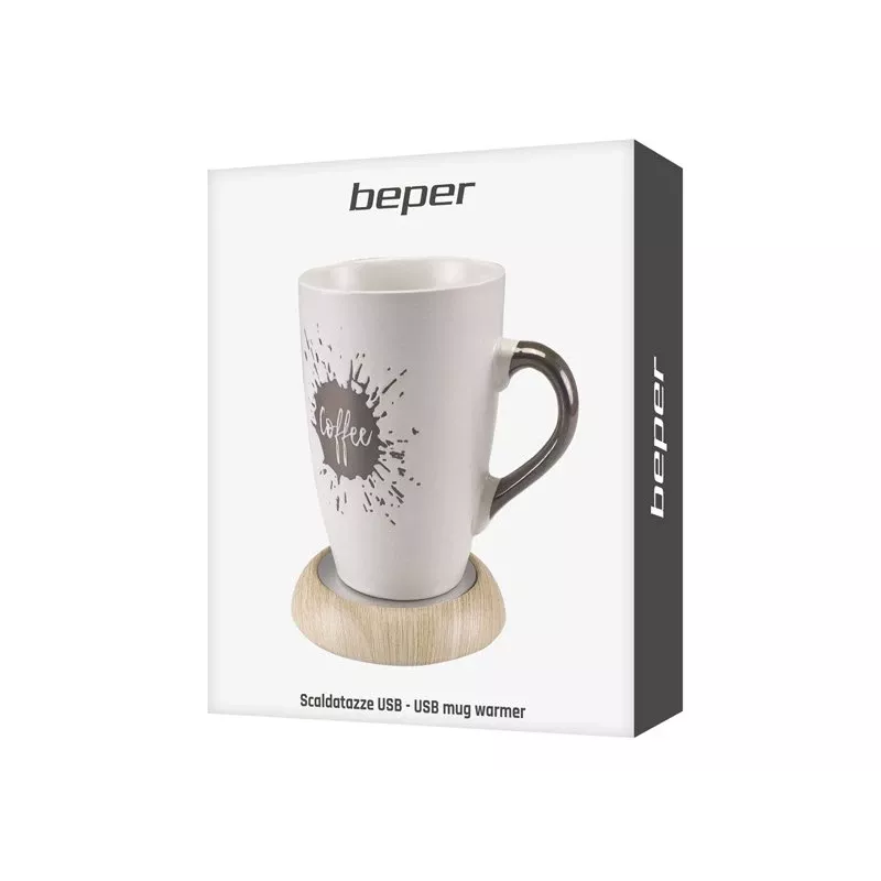 Calientatazas Beper P201UTP003 Silver Wood