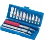 Set de herramientas de talla Basetech 482781 — 16 piezas herramientas de talla manuales