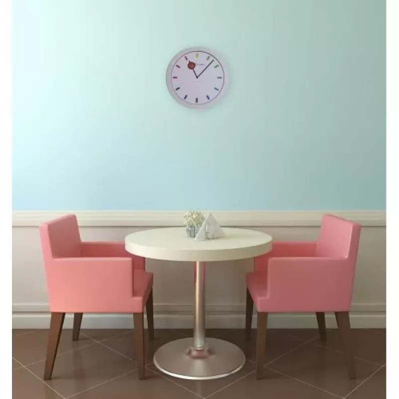 NeXtime Reloj 3048 Color Change, Ø28 cm, pared, blanco/multicolor