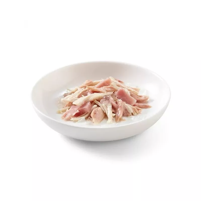 SCHESIR en gelatina atún y pollo con jamón - Comida húmeda para gatos - 50 g