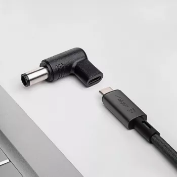 Akyga AK-ND-C08 adaptador de carga USB-C a DC 7,4 x 5,0 mm + pin para portátiles, 18,5-20 V, 100 W, para Dell