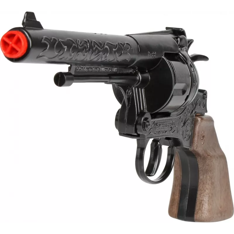 Revólver cowboy de metal Pulio Gonher — revólver de juguete de pistón de metal modelo 155122/6