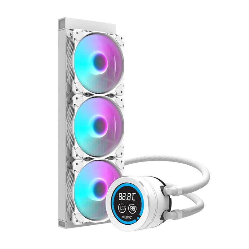 Radiador para ordenador Darkflash DN-D360 WHITE 360mm — radiador de refrigeración de 360mm para refrigeración líquida de PC