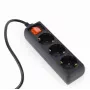 Alargador eléctrico Gembird EG-PSU3-01 0,6 m 3 salidas AC para interior negro