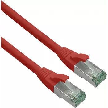 Helos Cable patch 363760, RJ-45 a RJ-45, Cat.6a S/FTP (cable en bruto Cat.7), 3 m, rojo
