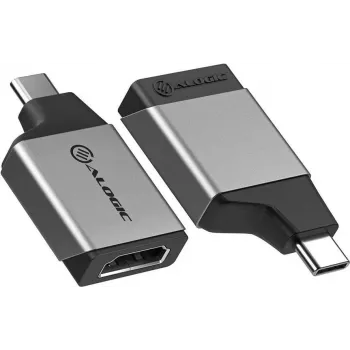 ALOGIC Ultra MINI - Adaptador de vídeo - 24 pin USB-C macho a HDMI hembra - Gris espacial - Compatibilidad 4K (ULCHDMN-SGR)