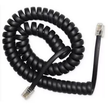 Cable espiral RJ10/4P4C/2m/negro