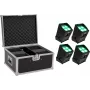 Eurolite Set 4x AKKU UP-4 Entry QCL Spot QuickDMX con maletín