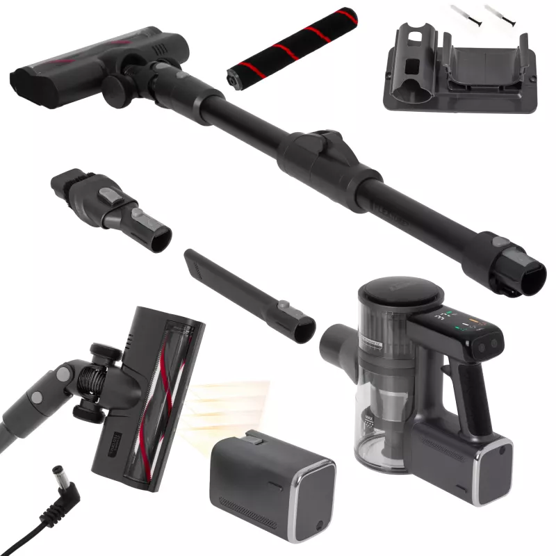 Aspirador de escoba con batería Camry CR 7063 - PRO LED negro