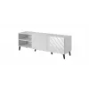 Mueble RTV ABETO 150x42x52 blanco/blanco brillante
