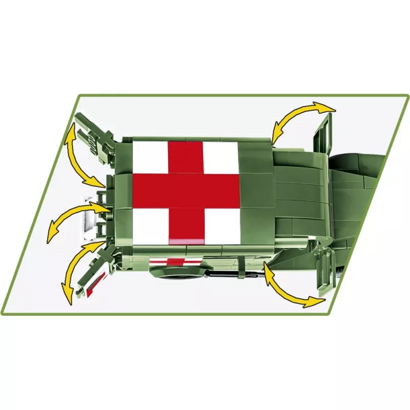 Juguete de construcción Cobi Dodge WC-54 Ambulancia modelo 2257 escala 1:35 kit de montaje