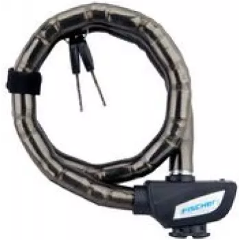Candado de bicicleta FISCHER 85854 — longitud 700 mm, diámetro 18 mm, negro