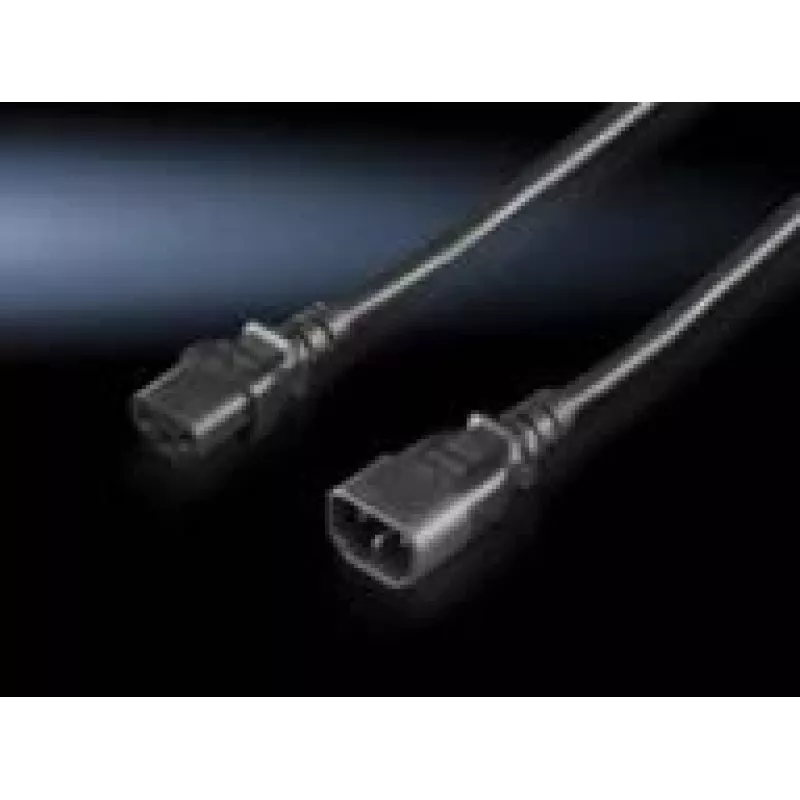 Cable de alimentación Rittal DK 7200.215 negro 1,8 m C14 C13